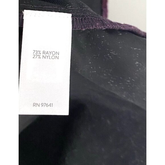 J. Jill Crushed Velvet Tunic Pullover V-Neck Long Sleeve Top Fairycore XL Purple - Picture 8 of 10